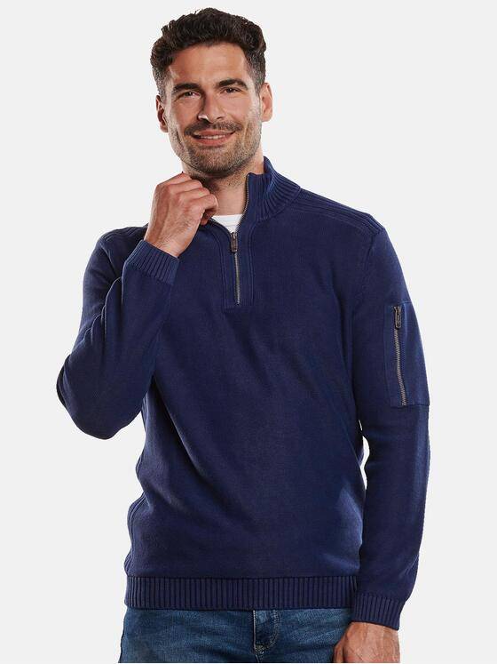 engbers Herren Pullover Stehkragen Saphirblau 32443