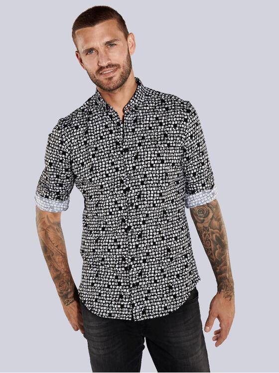 emilio adani Herren Hemd langarm Schwarz 35579