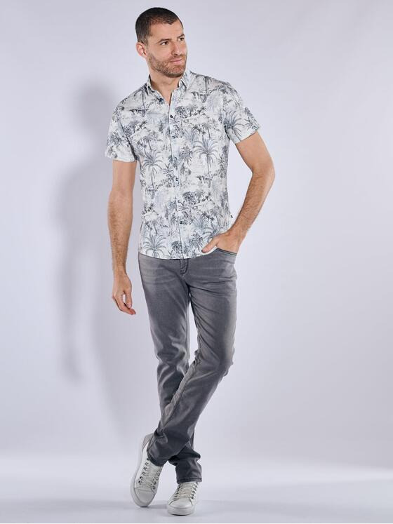ENGBERS GERMANY Herren Kurzarm-Hemd slim fit Beige 36980