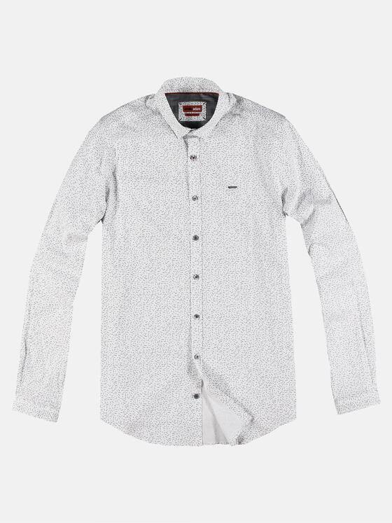 emilio adani Herren Langarmhemd mit Comfort-Stretch Weiß 30317