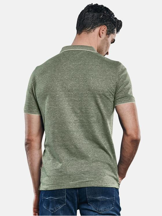 ENGBERS GERMANY Herren Edles Poloshirt im Leinen-Baumwollmix Blassgruen 31444