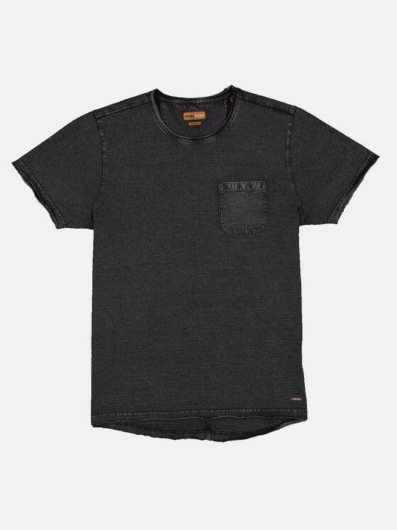 emilio adani Herren T-Shirt in Ottoman-Qualität Grau 33416