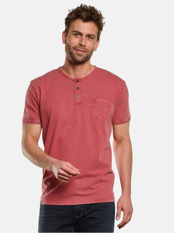 engbers Herren Henley-Shirt Tomatenrot 33148