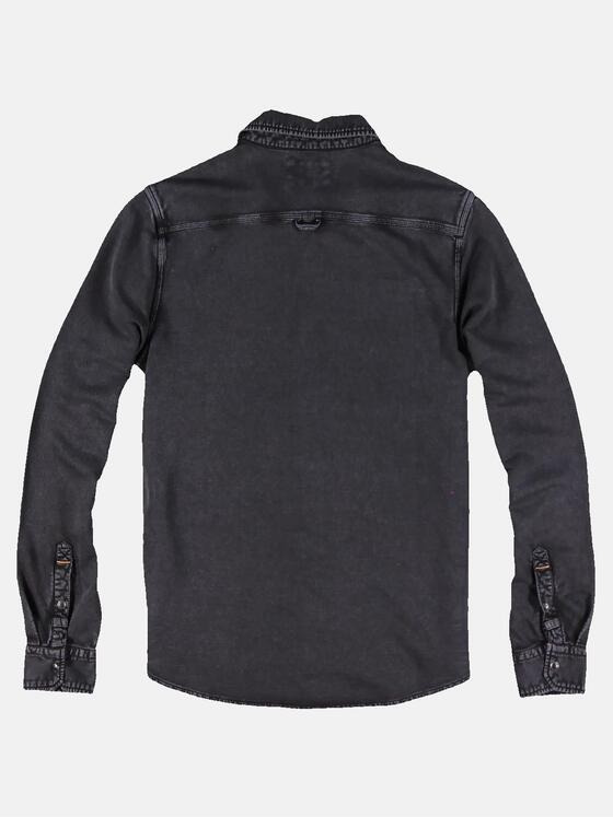 emilio adani Herren Innovatives Langarm-Poloshirt Schwarz 30203