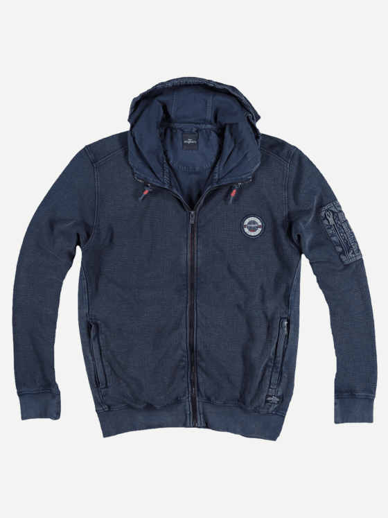 engbers Herren Sweatjacke mit Kapuze Indigoblau 28840