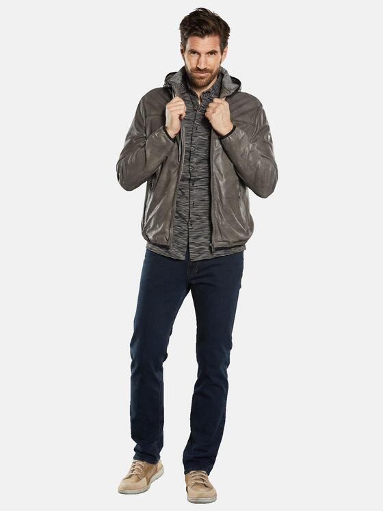 engbers Herren Lederjacke mit abnehmbarer Kapuze Braun 34495
