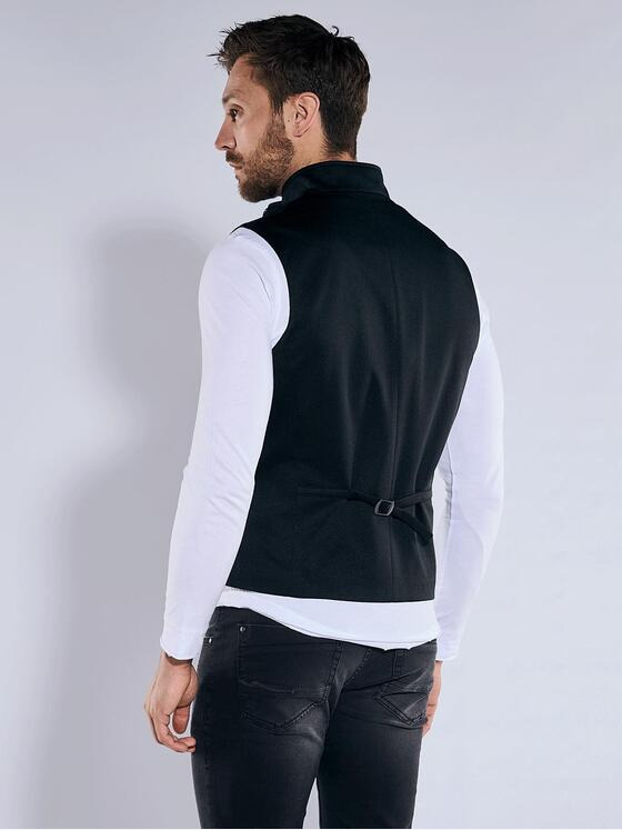 emilio adani Herren Sakko-Weste slim fit Schwarz 36519