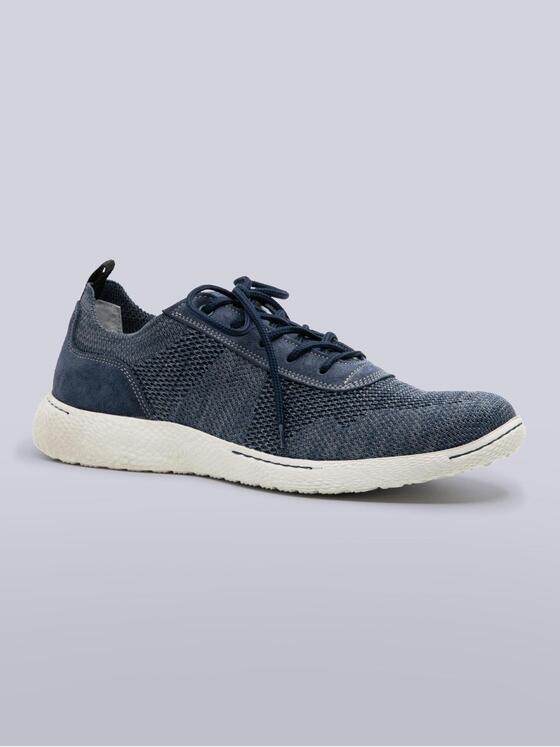 engbers Herren Sneaker aus Strick-Mesh Material Saphirblau 40207
