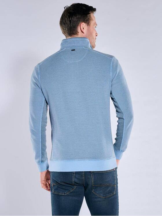 engbers Herren Sweatshirt mit Stehkragen Mittelblau 40084