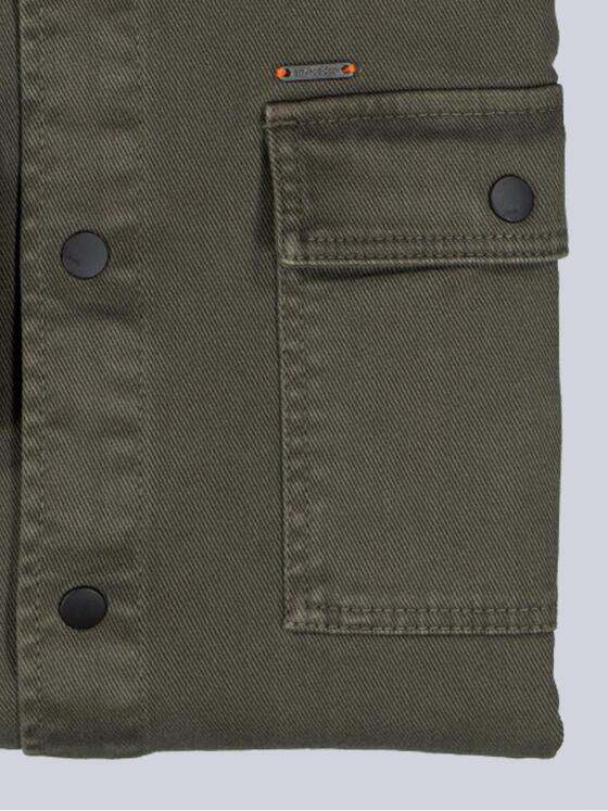 emilio adani Herren Overshirt slim fit Grün 38258