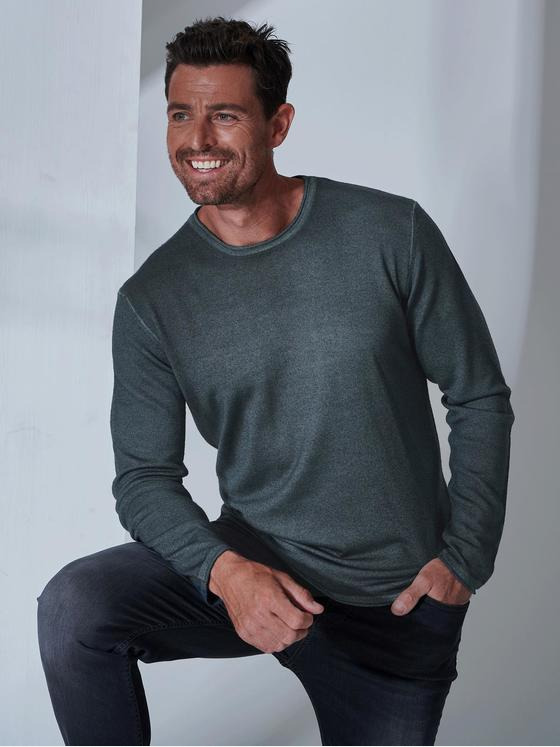 ENGBERS GERMANY Herren Pullover aus Merinowolle Türkis 35847