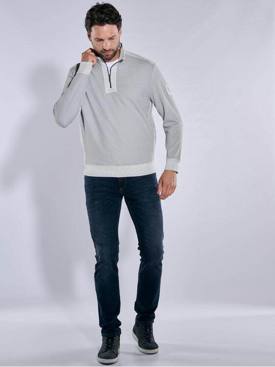 engbers Herren Sweatshirt mit Zipper Hellgrau 38134