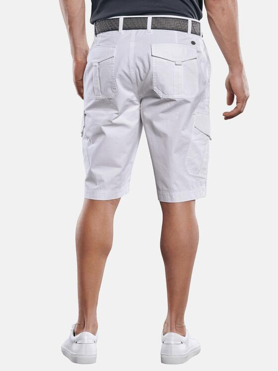 engbers Herren Bermuda mit aufwendigen Steppnähten Reinweiss 29823