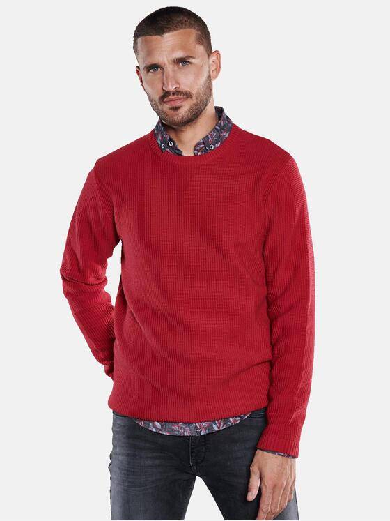 emilio adani Herren Pullover strukturiert Rot 33402