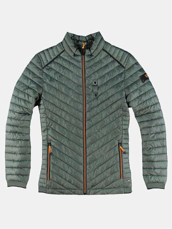 emilio adani Herren Sportive Steppjacke mit Kontrastzippern Grün 30018