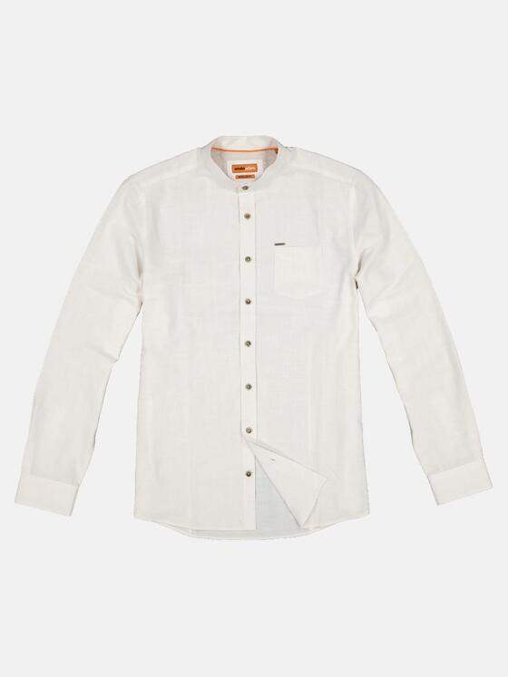 emilio adani Herren Langarm-Hemd gestreift Beige 33241