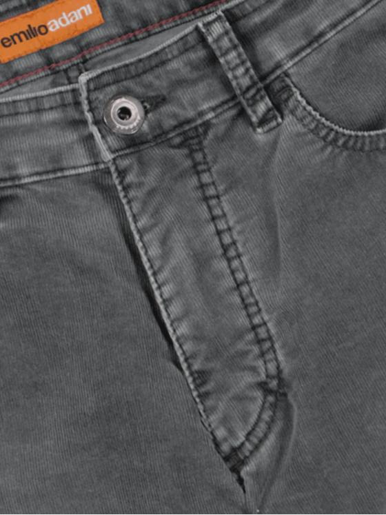 emilio adani Herren 5-Pocket Hose aus Cord Grau 35460