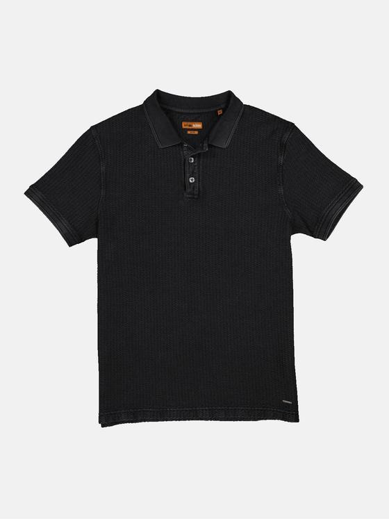 emilio adani Herren Polo-Shirt aus Baumwolle Schwarz 35104