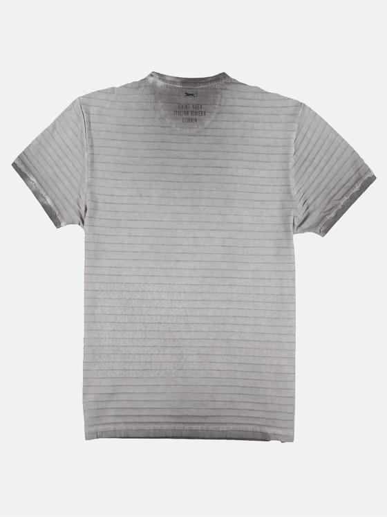 engbers Herren Rundhals T-Shirt mit Strukturstreifen Grau 29743
