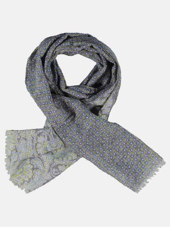 emilio adani Herren Softer Webschal im Paisleydesign Grau 31425