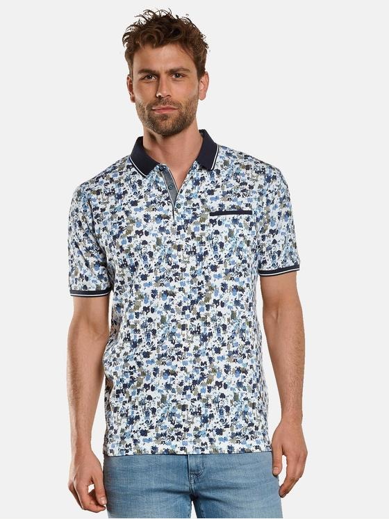 engbers Herren Polo-Shirt gemustert Oliv 33076