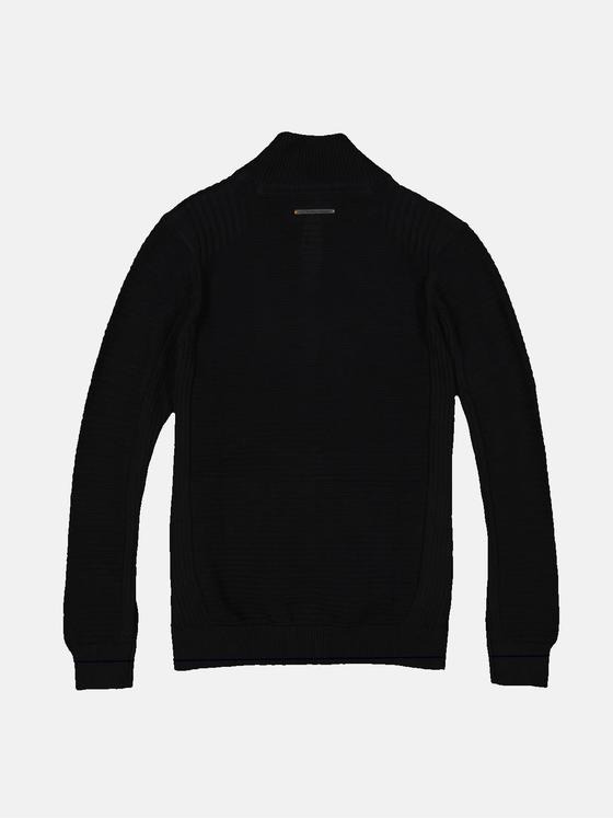emilio adani Herren Cardigan strukturiert Schwarz 34083