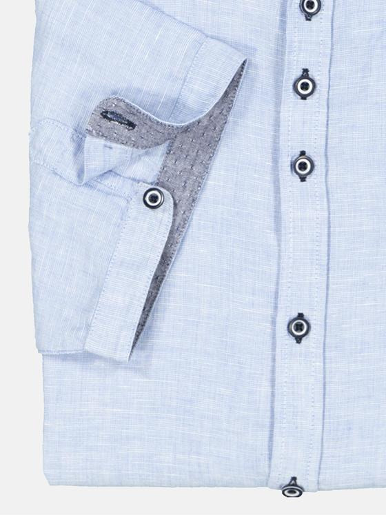 engbers Herren Kurzarm-Hemd uni Blau 34951
