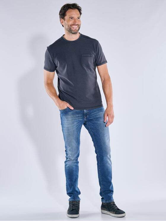 engbers Herren T-Shirt strukturiert Saphirblau 39295