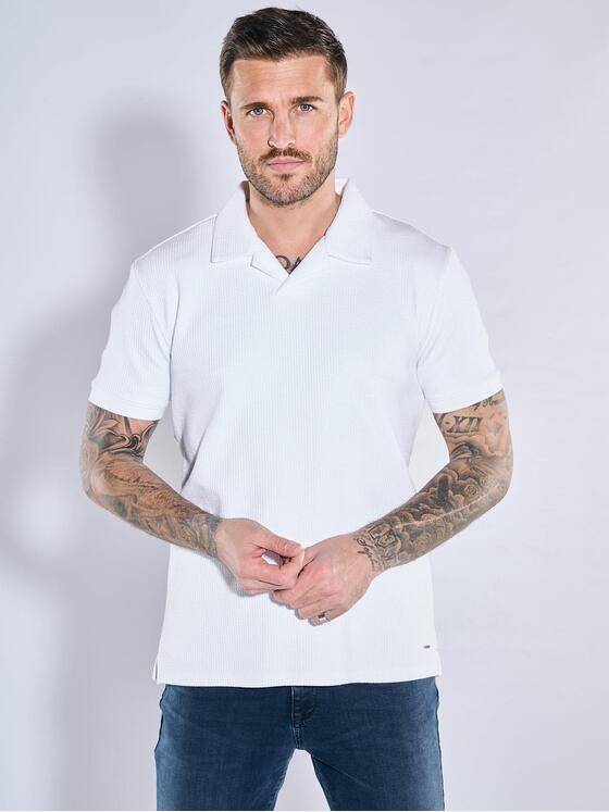 emilio adani Herren Polo-Shirt strukturiert Weiß 38932