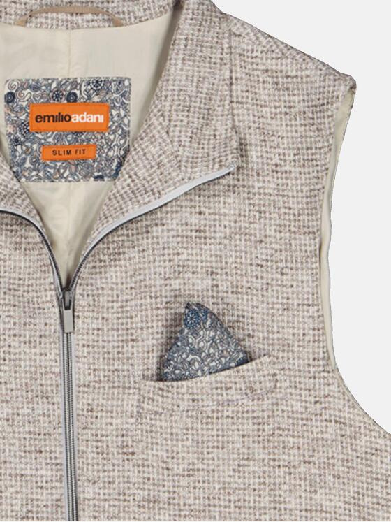 emilio adani Herren Sakko-Weste slim fit Beige 36381
