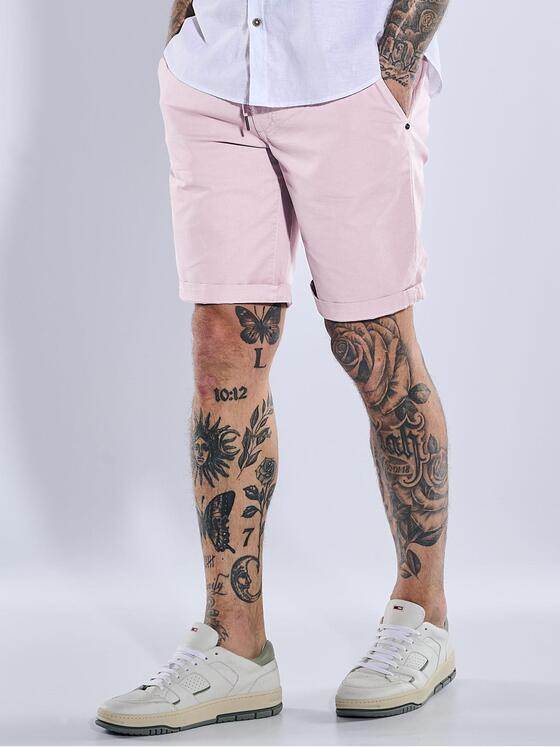 emilio adani Herren Chino-Bermuda mit Tunnelzug Violett 39092