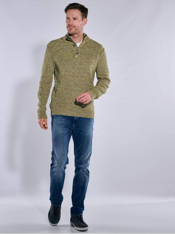 engbers Herren Pullover mit Troyerkragen Sonnenorange 37793