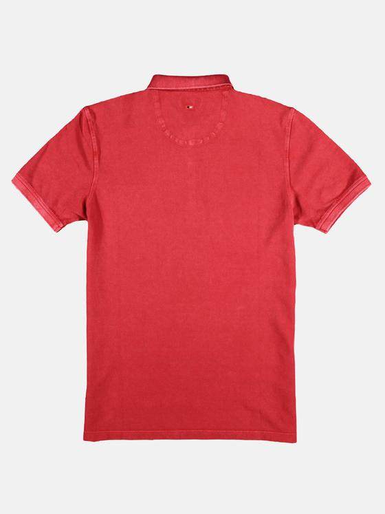 emilio adani Herren Sportives Poloshirt mit schmaler Passform Rot 29164