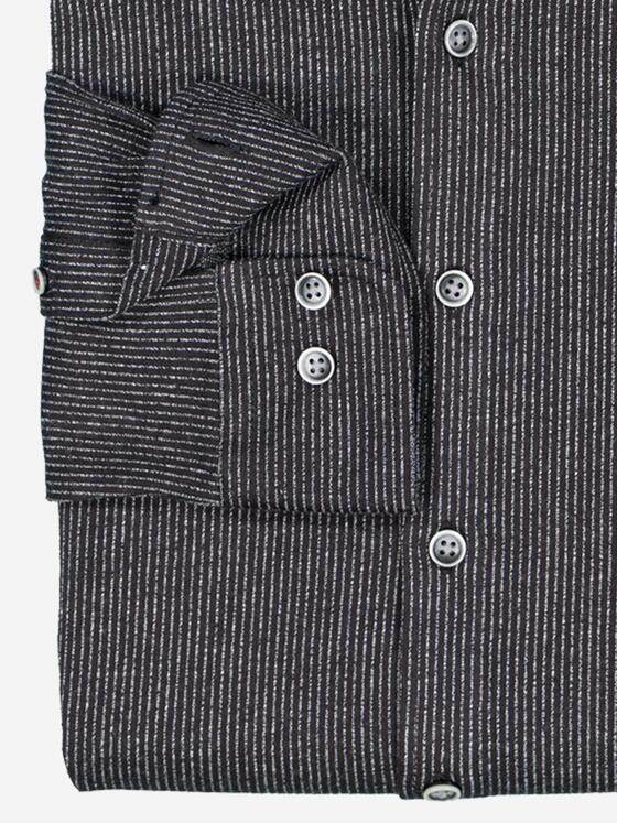 engbers Herren Langarm-Hemd slim fit Schwarz 37844