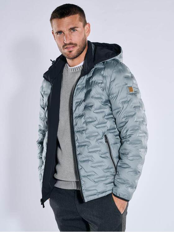 emilio adani Herren Wendejacke mit Kapuze Saphirblau 39286