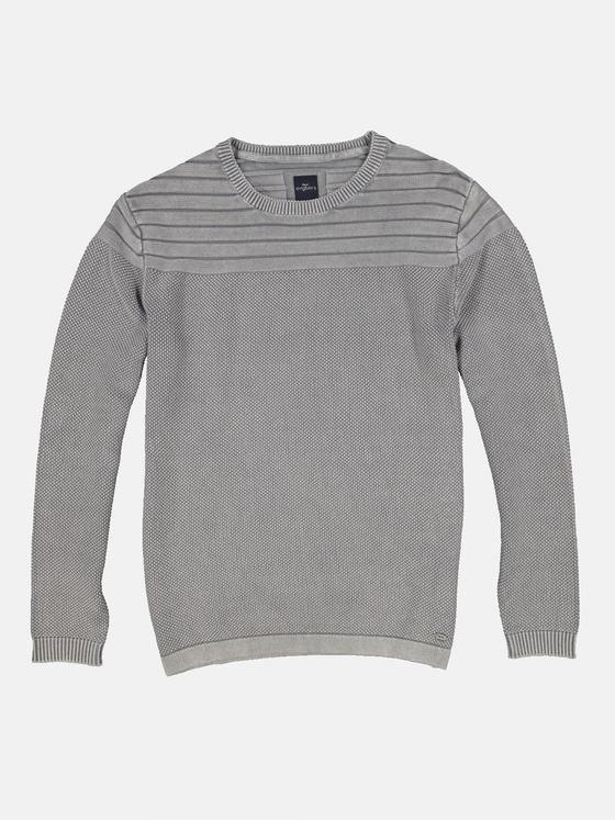 engbers Herren Pullover strukturiert Grau 34135