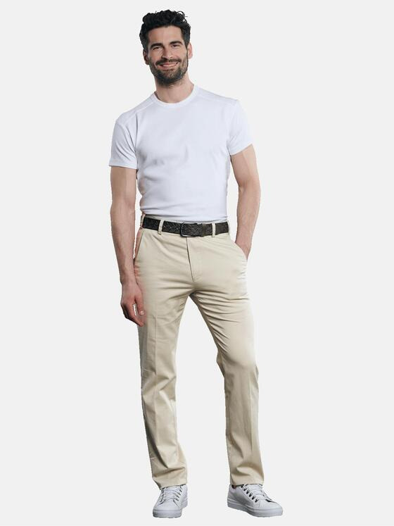 ENGBERS GERMANY Herren Elastische Slim Fit Chino Sand 31579