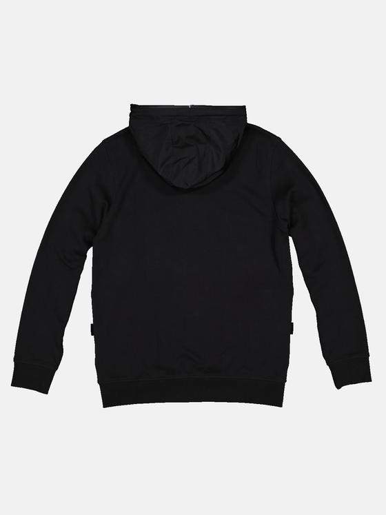 emilio adani Herren Innovative Sweatjacke mit Kapuze Schwarz 32620