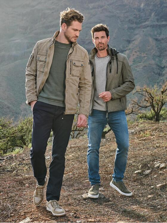 engbers Herren Baumwoll-Jacke mit Brusttaschen Hellbraun 36175