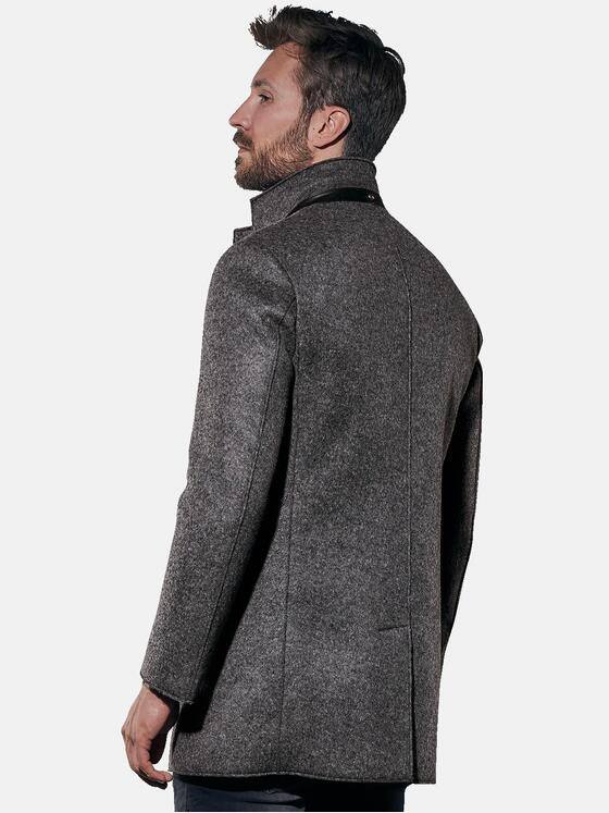 emilio adani Herren Mantel mit Inlet Grau 30784