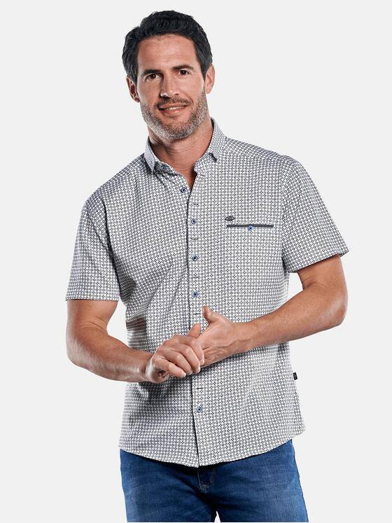 engbers Herren Super softes Piqué Halbarmhemd Dunkelgrau 29882