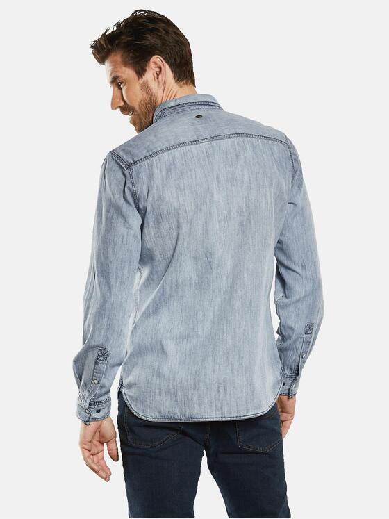 engbers Herren Langarm-Hemd uni Blau 34475