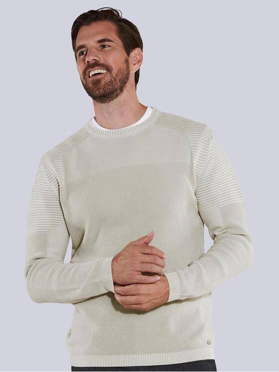 engbers Herren Pullover strukturiert Grau 35616