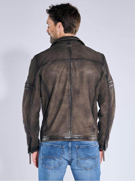 engbers Herren Lederjacke aus Nubuk-Leder Braun 39099