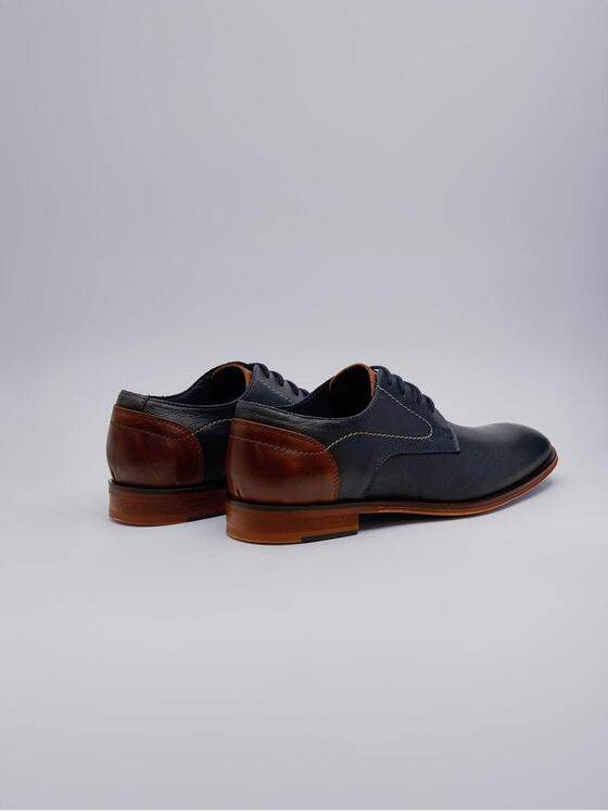 engbers Herren Halbschuh aus Leder Saphirblau 38548