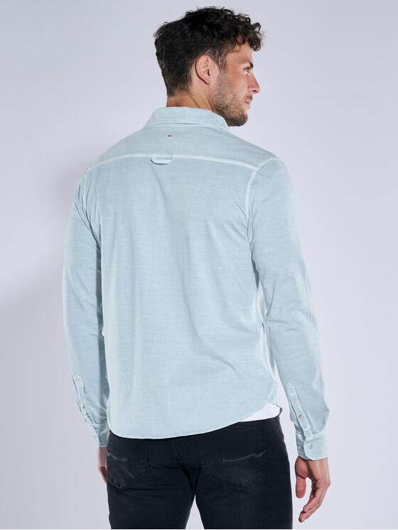 emilio adani Herren Langarm-Hemd uni Blau 39170