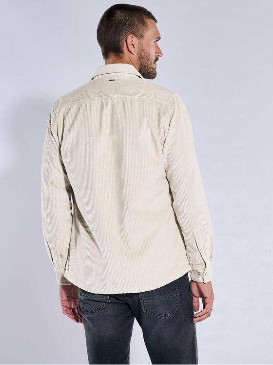 emilio adani Herren Overshirt mit Zipper Beige 37562