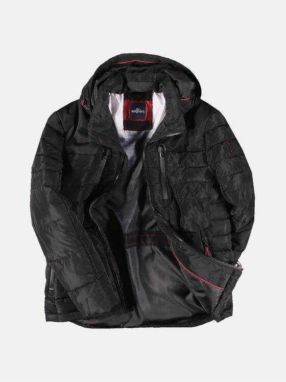 engbers Herren Jacke mit sportiver Golfballstruktur Schwarz 31020