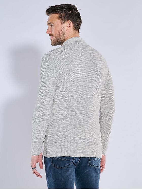 emilio adani Herren Strick-Sakko regular Grau 38791