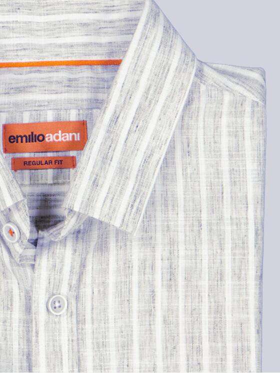 emilio adani Herren Hemd gemustert Khaki 40012